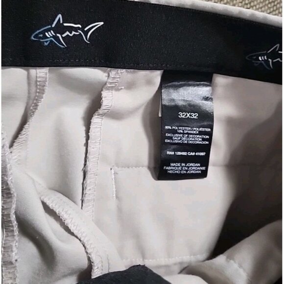Greg Norman Chino Pants Performance Golf Golfer Shark Casual Lightweight 32 X 32 - Picture 2 of 6